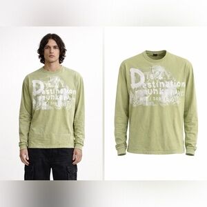 Diesel Vintage Y2K Destination Unknown Graphic Long Sleeve Tee – Size L